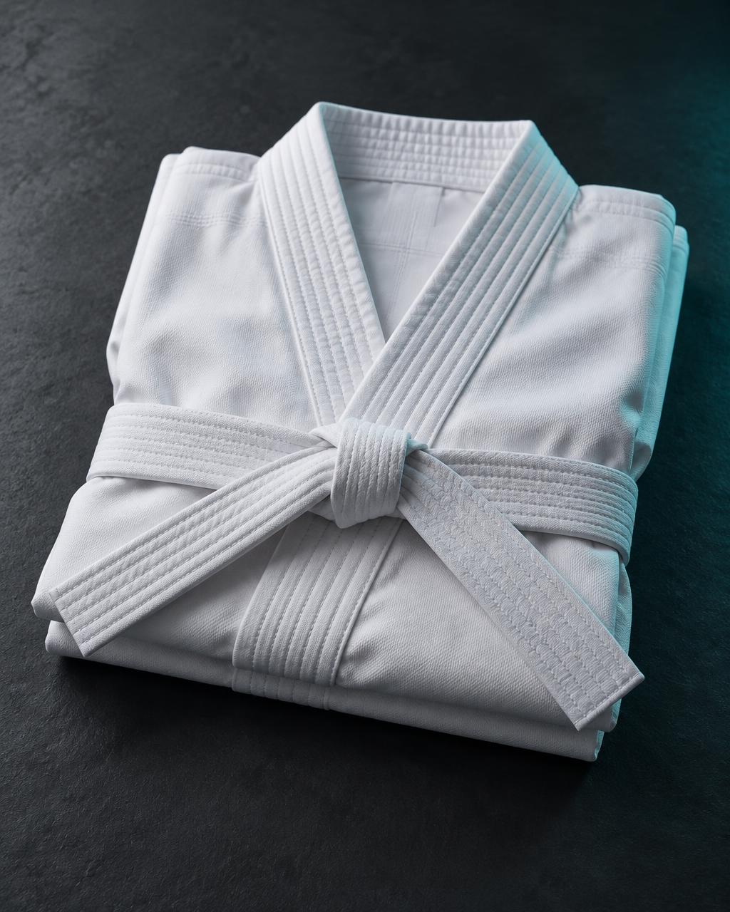 New kids karate students in uniform at Kona Karate